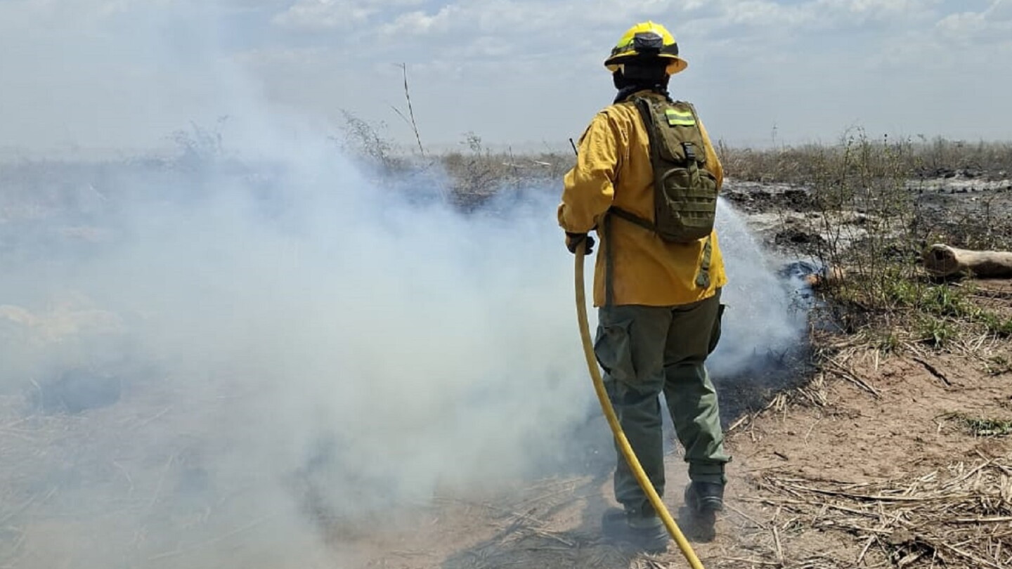 Incendio forestal bajo control en zona de Teniente Martínez, Chaco